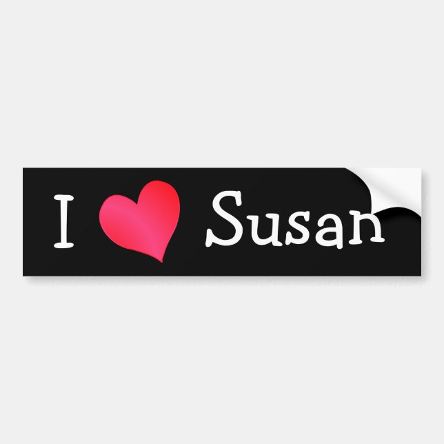 Adesivo Para Carro Eu amo Susan (Frente)