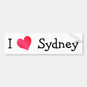 Adesivo Para Carro Eu amo Sydney