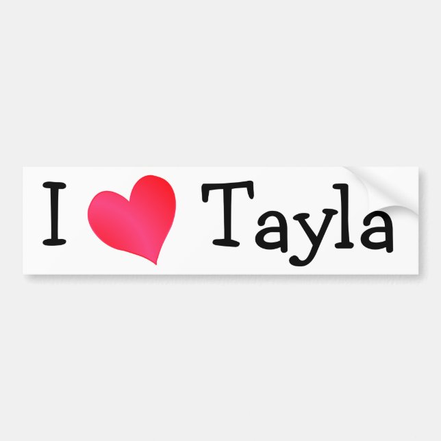 Adesivo Para Carro Eu amo Tayla (Frente)