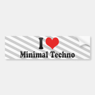 Adesivo Para Carro Eu amo Techno mínimo