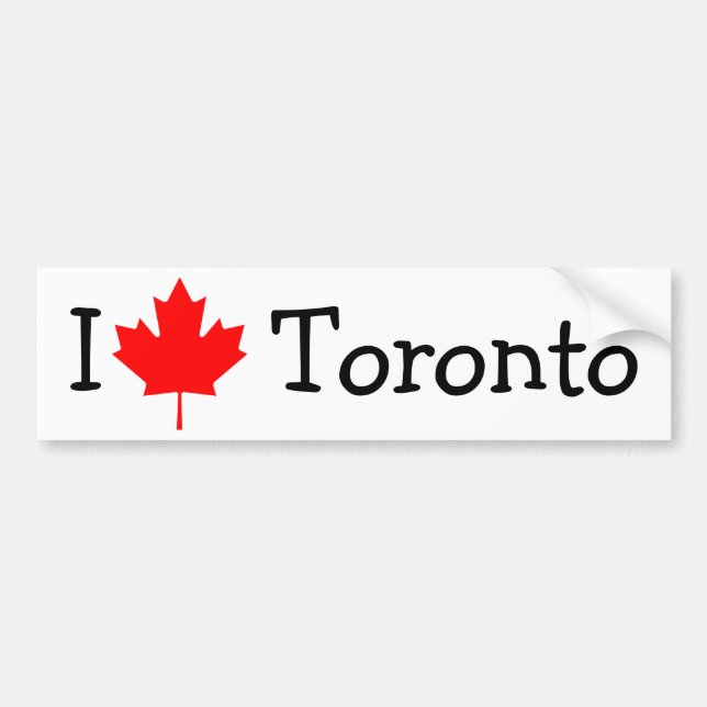 Adesivo Para Carro Eu Amo Toronto (Frente)