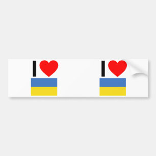 Adesivo Para Carro eu amo ukraine