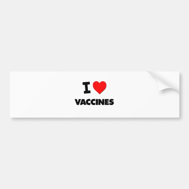 Adesivo Para Carro Eu amo vacinas (Frente)