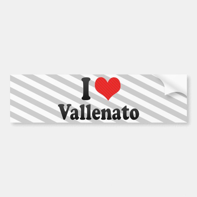 Adesivo Para Carro Eu amo Vallenato (Frente)