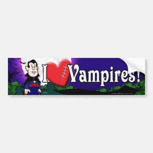 Adesivo Para Carro Eu Amo Vampiros