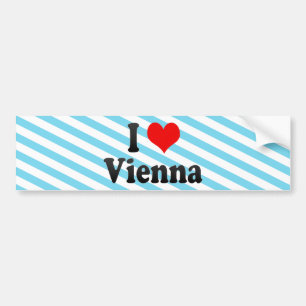 Adesivo Para Carro Eu amo Viena, Áustria