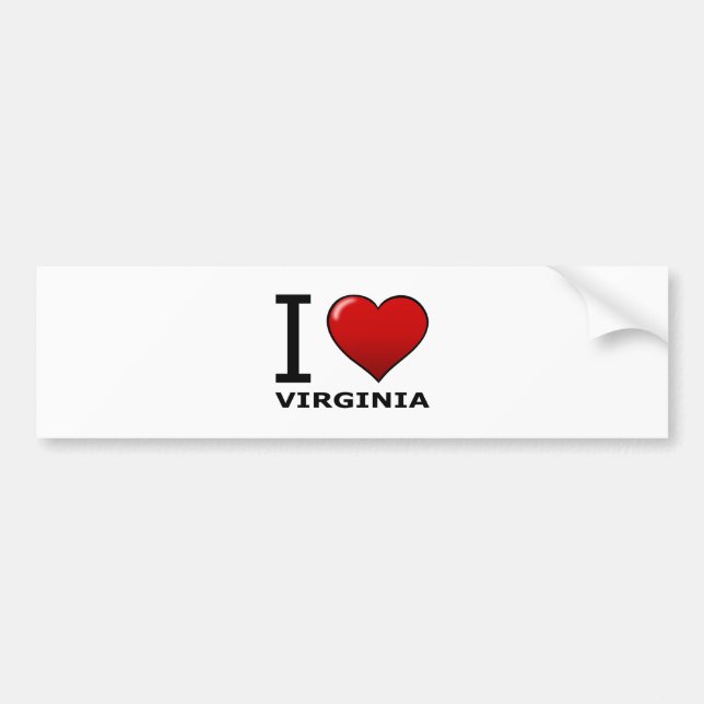 ADESIVO PARA CARRO EU AMO VIRGÍNIA (Frente)