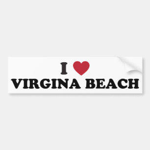 Adesivo Para Carro Eu amo Virginia Beach Virgínia