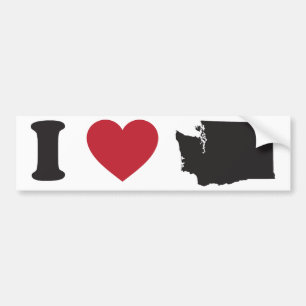 Adesivo Para Carro Eu amo Washington