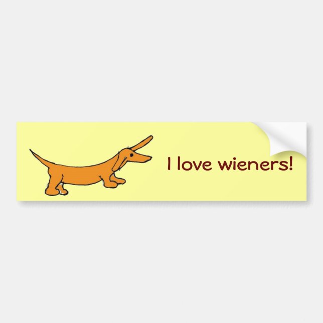 Adesivo Para Carro Eu amo wieners! autocolante no vidro traseiro (Frente)