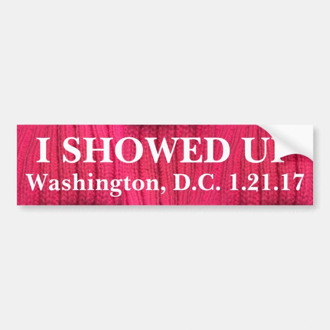 Adesivo Para Carro Eu apareci Washington, C.C. (Frente)