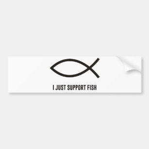 Adesivo Para Carro Eu apenas apoio o símbolo de Ichthys dos peixes