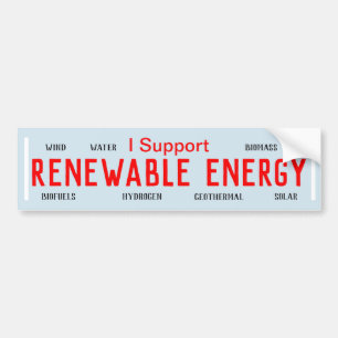 Adesivo Para Carro Eu apoio a energia renovável