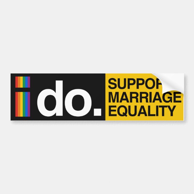 ADESIVO PARA CARRO EU APOIO A IGUALDADE MATRIMONIAL (Frente)
