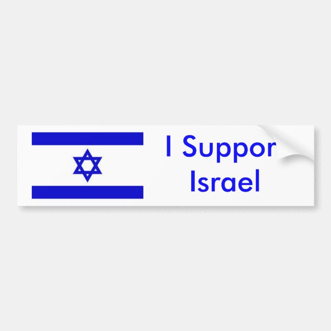 Adesivo Para Carro Eu apoio Israel (Frente)