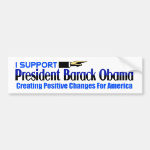 Adesivo Para Carro Eu apoio Obama