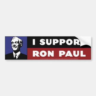 Adesivo Para Carro Eu apoio Ron Paul - azul