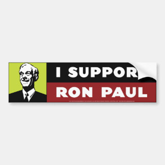 Adesivo Para Carro Eu apoio Ron Paul - néon