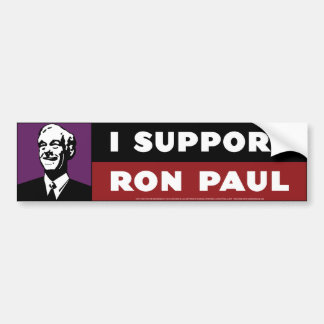 Adesivo Para Carro Eu apoio Ron Paul - roxo