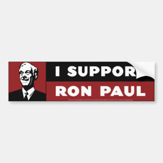 Adesivo Para Carro Eu apoio Ron Paul - vermelho
