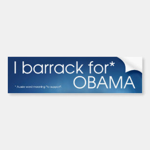 Adesivo Para Carro Eu barrack para Obama