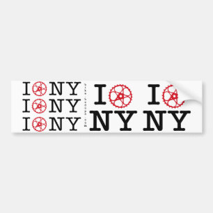Adesivo Para Carro Eu Bike NY