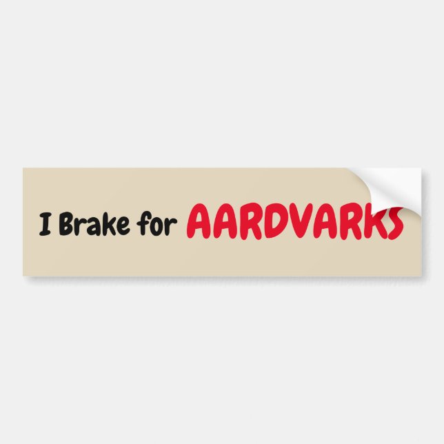 Adesivo Para Carro Eu Braço para Aardvarks (Frente)