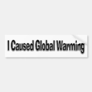 Adesivo Para Carro Eu causei o aquecimento global