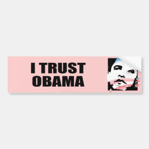 ADESIVO PARA CARRO EU CONFIO OBAMA