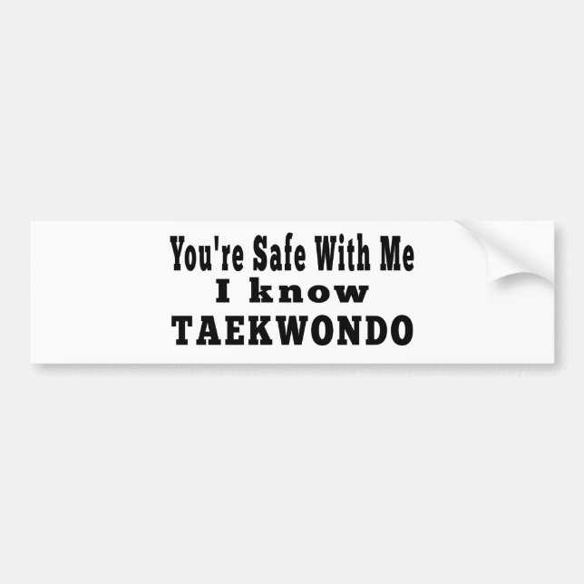 Adesivo Para Carro Eu conheço Taekwondo (Frente)
