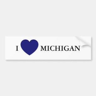 Adesivo Para Carro Eu coração Michigan