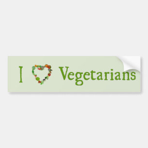 Adesivo Para Carro Eu Coração Vegetarianos