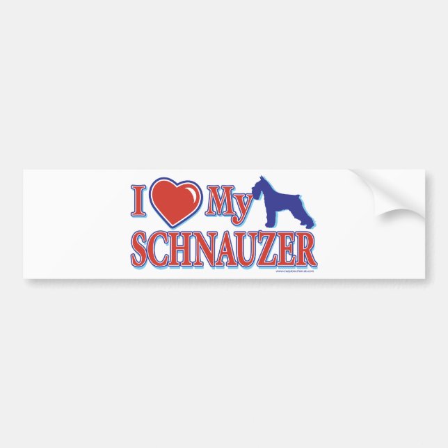 Adesivo Para Carro Eu Corto Meu Schnauzer (Frente)