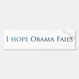 Adesivo Para Carro Eu espero que obama falha (o autocolante no vidro