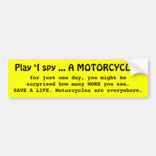 ADESIVO PARA CARRO EU ESPIO UMA MOTOCICLETA