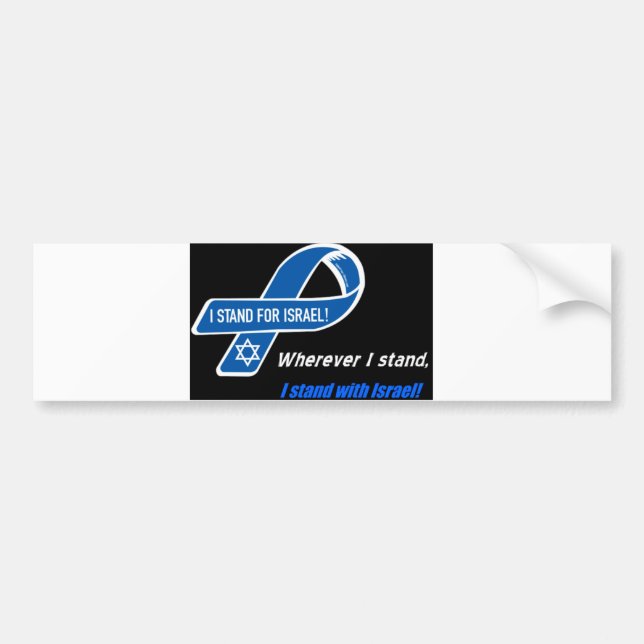 Adesivo Para Carro eu estou com bumpersticker de Israel (Frente)