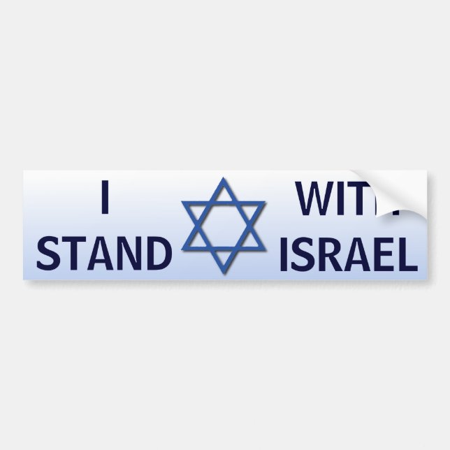 Adesivo Para Carro Eu estou com Israel (Frente)