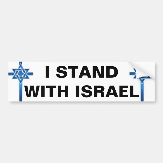 ADESIVO PARA CARRO EU ESTOU COM ISRAEL (Frente)