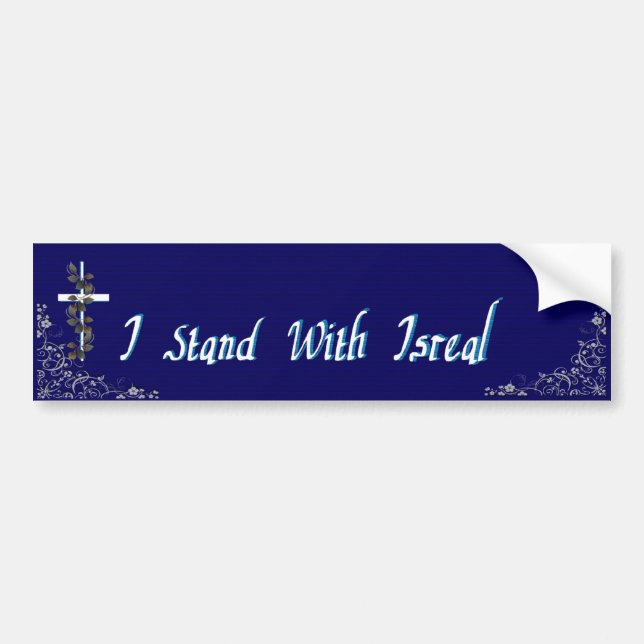 Adesivo Para Carro Eu estou com Isreal 3 (Frente)