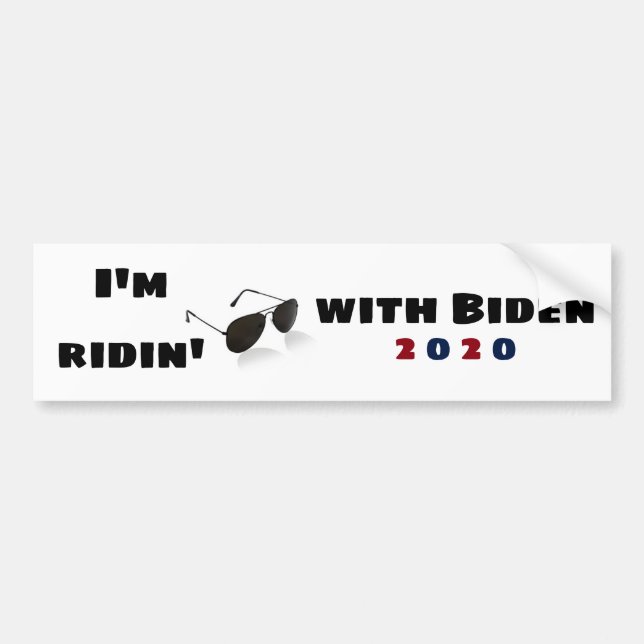 Adesivo Para Carro Eu estou Ridin' com Biden em 2020 (Frente)
