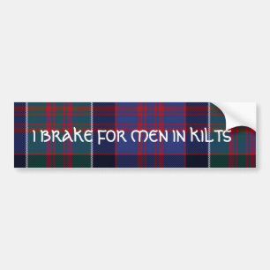 Adesivo Para Carro Eu freio para homens em kilts- clã ranaltan tarta