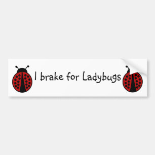 Adesivo Para Carro Eu freio para Ladybugs