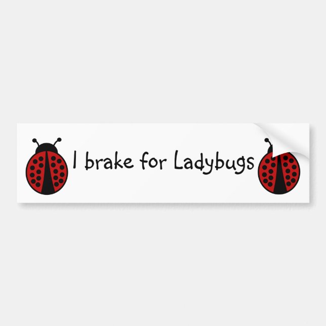 Adesivo Para Carro Eu freio para Ladybugs (Frente)
