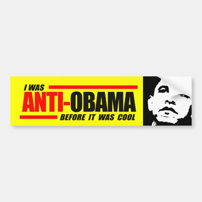 Adesivo Para Carro Eu fui Anti-Obama antes que estêve legal (Frente)