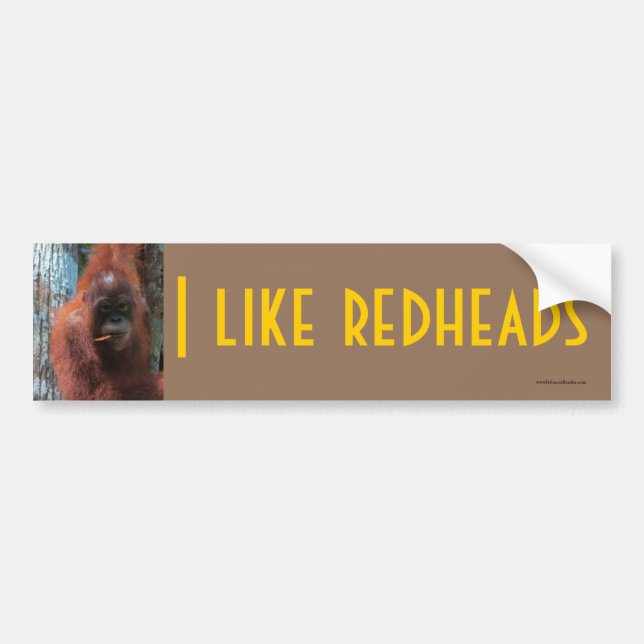 Adesivo Para Carro Eu gosto de Redheads - animais selvagens (Frente)