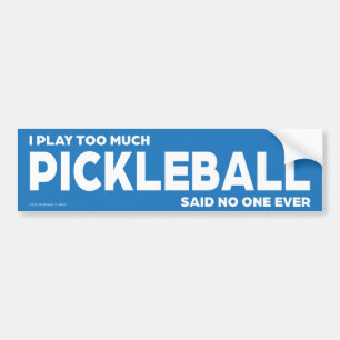 Adesivo Para Carro Eu Jogo Demais Pickleball