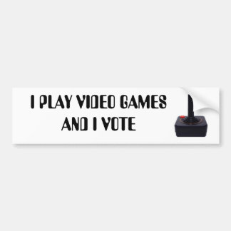 ADESIVO PARA CARRO EU JOGO O VIDEO GAMES E EU VOTO