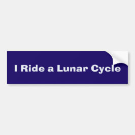 Adesivo Para Carro Eu monto um ciclo lunar Bumpersticker
