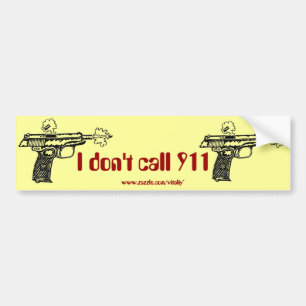 Adesivo Para Carro Eu não chamo a arma 911 de tiro autocolante no