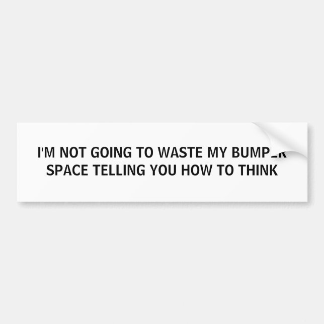 Adesivo Para Carro Eu NÃO ESTOU INDO DESPERDIÇAR MEU ESPAÇO ABUNDANTE (Frente)